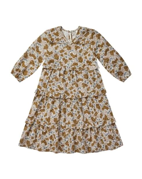 Abito lungo Mabel camel in cotone