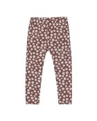 Leggins de algodón con flores de ciruela