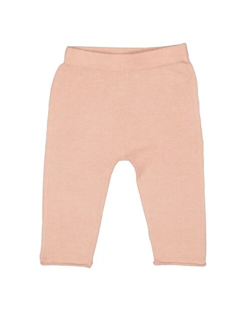 Leggings rosa chiaro in cotone topo