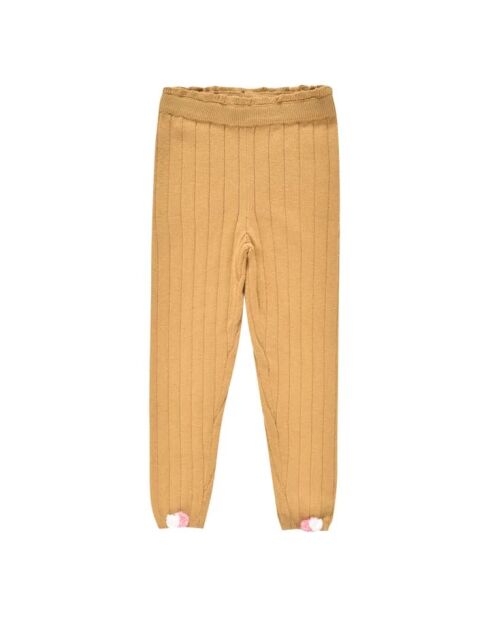 Leggings Moldavia in cotone lavorato a maglia color ocra