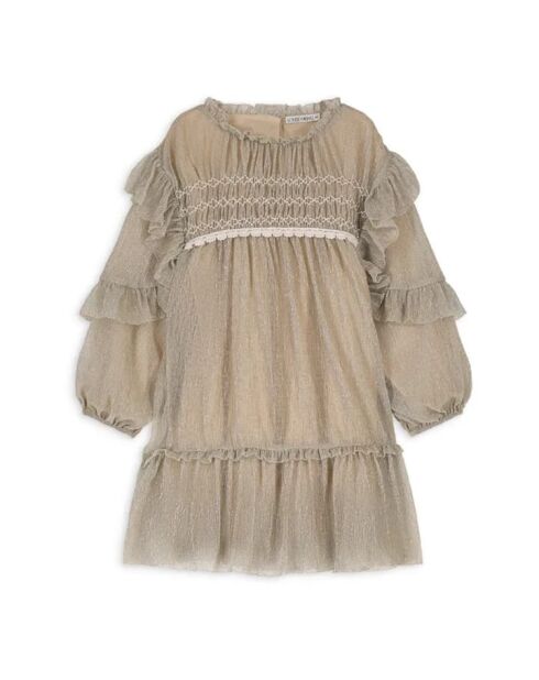 Abito da sera in tulle dorato Calinka