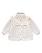 Cappotto in pelliccia ecru Rosanna