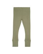 Sage legging van geribbeld katoen