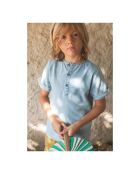 Kurta Marco in cotone sbiancato a manica corta