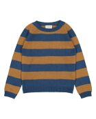Maglione girocollo a righe ocra Robertino