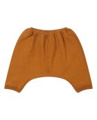 Pantaloni harem in cotone responsabile Prunus ocra
