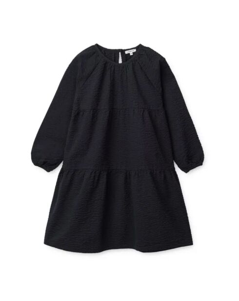 Vestido corto negro de algodón Cecilie