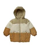 Beigefarbene Jacke Color Block