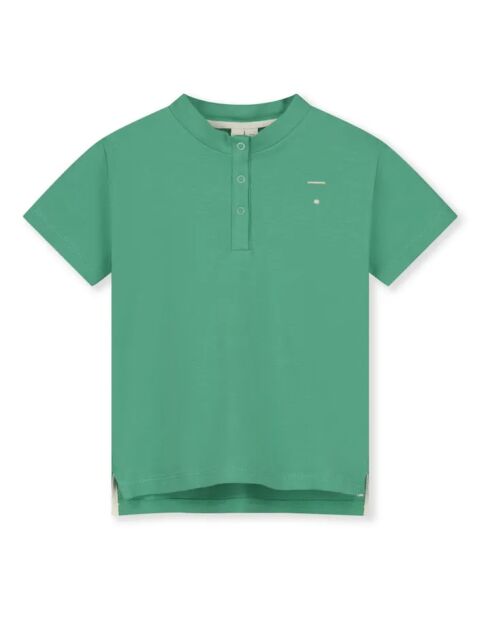 Polo in cotone a manica corta verde menta