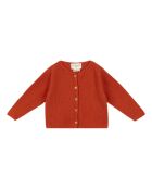 Cardigan Ergin in maglia a punto riso color ruggine