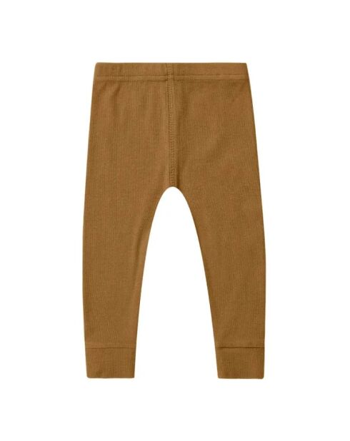 Leggings ocra in cotone a costine