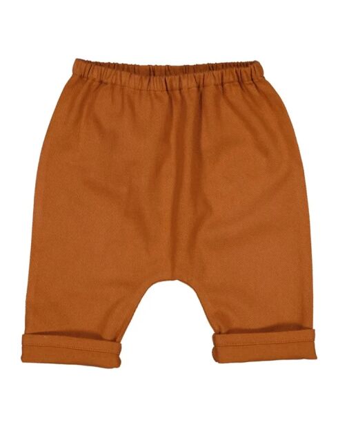 Pantaloni harem Jungle caramel in cotone