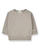Fitz taupefarbenes Baumwoll-Sweatshirt mit Rundhalsausschnitt