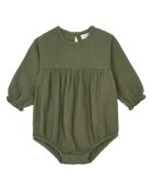 Pagliaccetto in cotone verde kaki Meadow