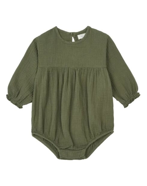 Pagliaccetto in cotone verde kaki Meadow