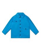 Giacca cargo blu in cotone