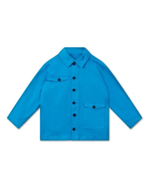 Blaue Cargojacke aus Baumwolle