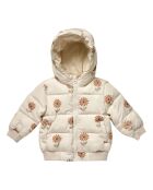 Ecrufarbene Sonnenblumenjacke
