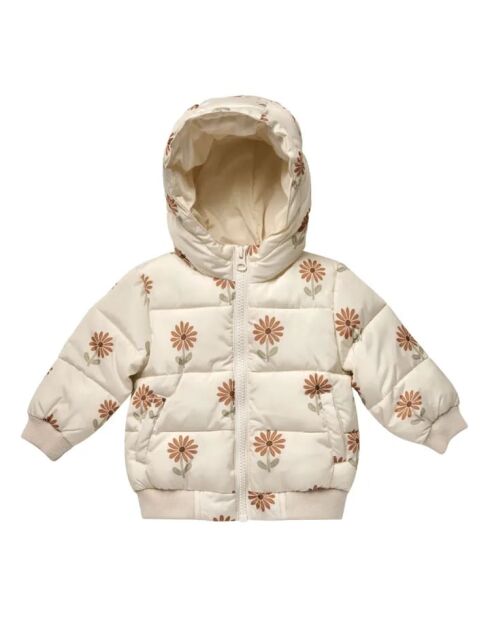 Ecrufarbene Sonnenblumenjacke