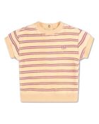 T-shirt Play in cotone a righe gialle a manica corta