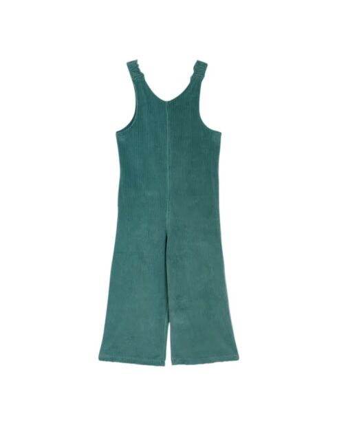 Combinaison en coton côtelé Elektra bleu vert