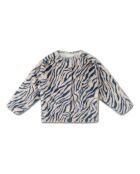 Blaue Boxy-Jacke