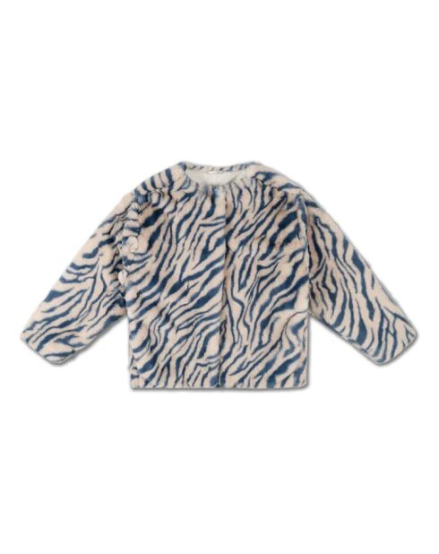 Blaue Boxy-Jacke