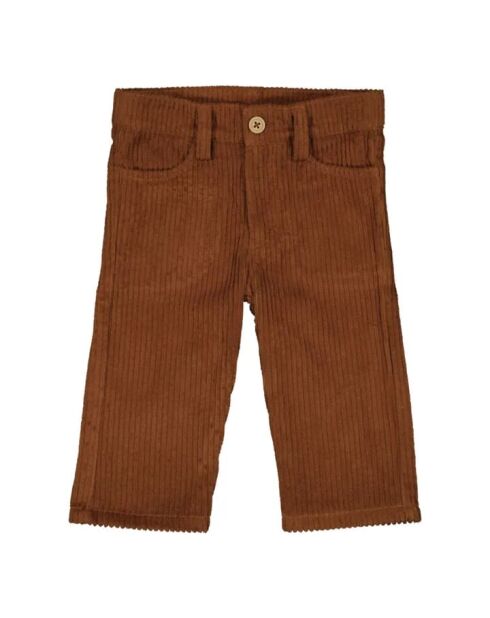 Pantaloni Gaspard in cotone a costine color cammello