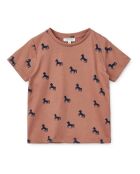 Apia Horses Apia Kurzarm-T-Shirt aus Baumwolle altrosa