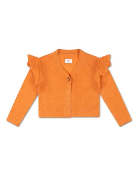Gilet arancione con maniche a balze