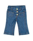 Pantaloni Christie blu in jeans flare in cotone