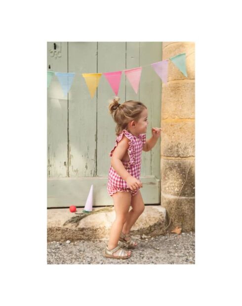 Pagliaccetto Elisa vichy cassis in cotone