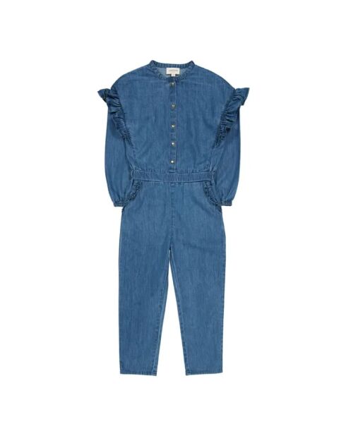 Tuta Prisca blu in jeans chambray in cotone