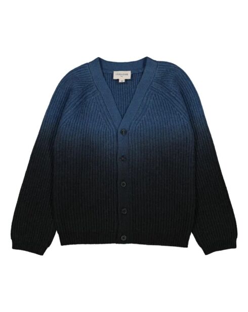 Cardigan tie & dye Hubert blu marino