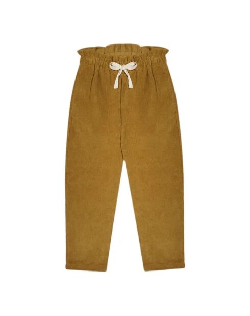 Pantaloni fluidi in cotone verde oliva Zoe