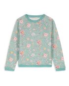 Felpa Kyra blu verde girocollo in cotone
