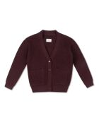 Cardigan bordeaux in cotone