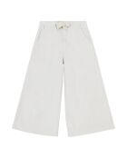 Pantaloni larghi bianchi in cotone