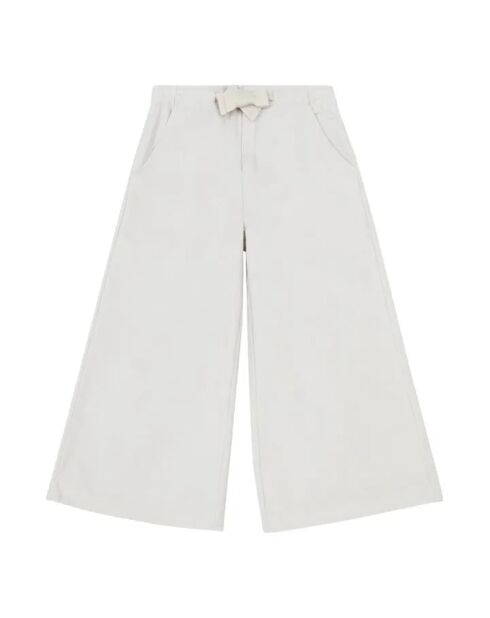 Pantaloni larghi bianchi in cotone