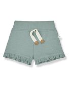 Pantalones cortos Maixa de algodón acanalado azul verdoso