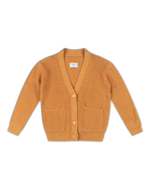 Cardigan in cotone color sabbia