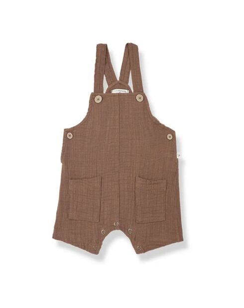 Salopette en coton Giulio chocolat