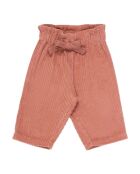 Pantaloni Cameron baby in cotone dritto terracotta