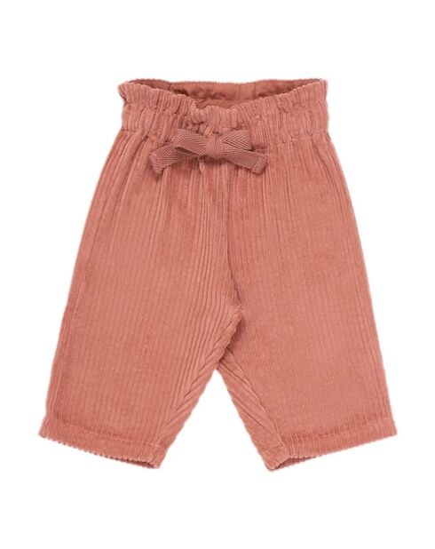 Pantaloni Cameron baby in cotone dritto terracotta