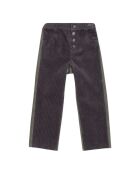 Zweifarbige gerippte Baumwollhose Erodium Chocolate