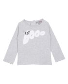 Booo hellgrau meliertes Langarmshirt