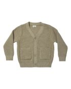 Cardigan con motivo waffle color salvia