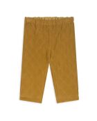 Pantaloni Abelo ocra milleraie in cotone