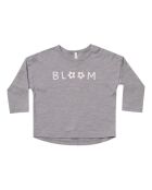 T-shirt grigia in cotone a manica lunga Bloom