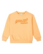 Dany apricot Rundhals-Sweatshirt aus Baumwolle